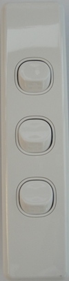 3 Gang Architrave Switch White - Clipsal C2033A