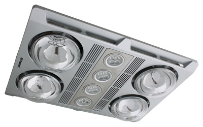Martec Profile Plus LED - 4 Heat Bathroom Heater - Silver MBHP4LS
