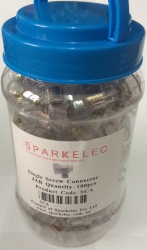 Single Screw Connectors 3 x 6mm 100 In A Jar - Sparkelec