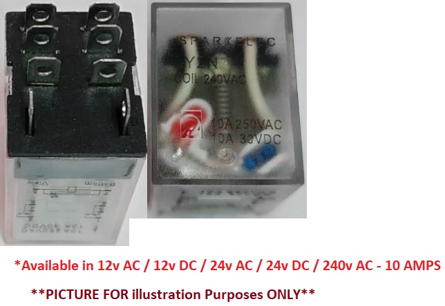 240v AC 10AMP RELAY - Sparkelec LY2N-8PIN-240AC
