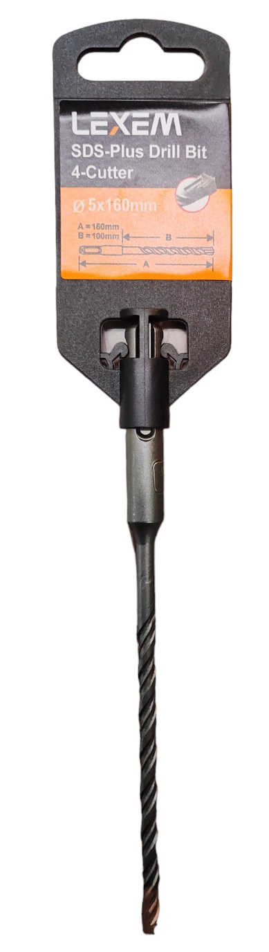 LEX 5mm x 160mm Masonry Drill 4 Cut - SDS05160