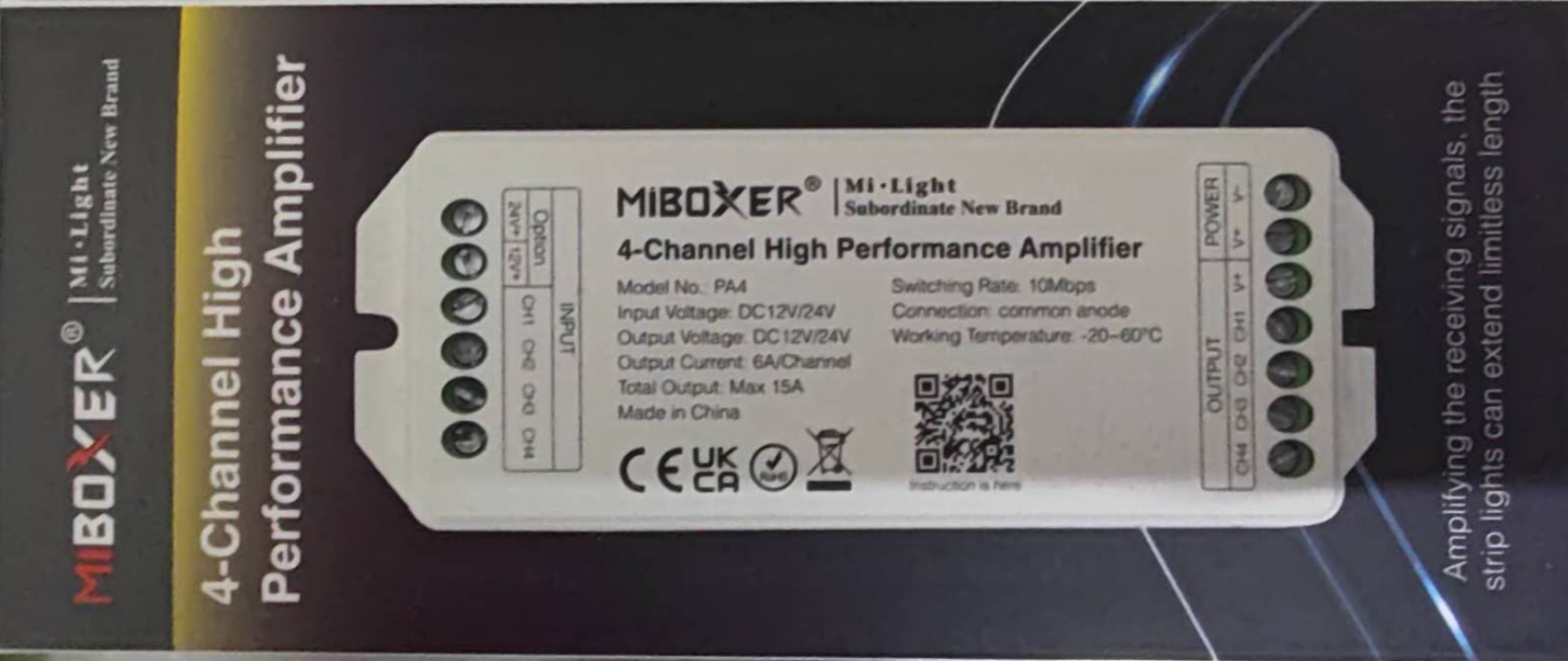 RGBW  Amplifier Booster 360w - SP-RGBW-AMP-320W