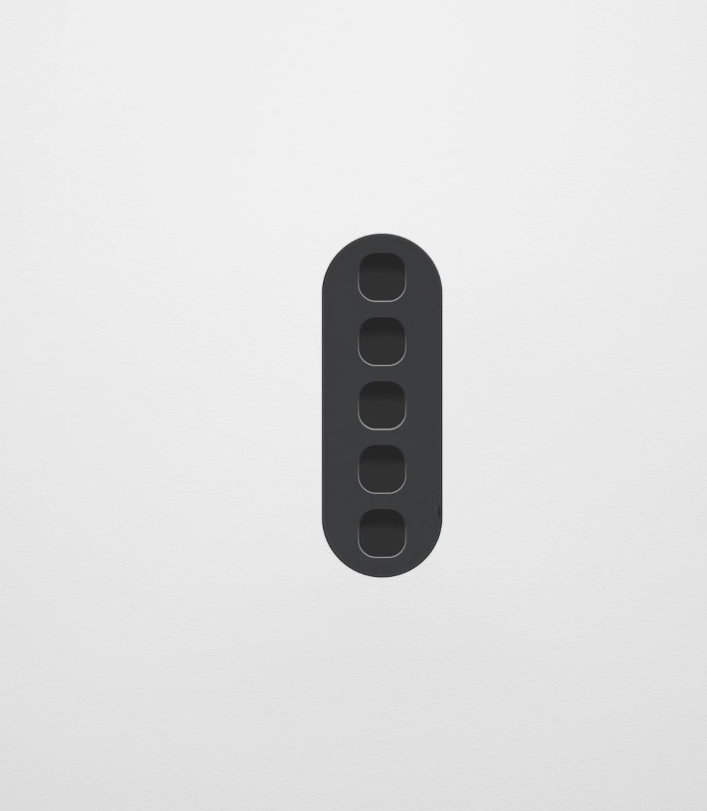 ZETR 5 Gang Switchgrid C Shape - BLACK - 13-5FC-B