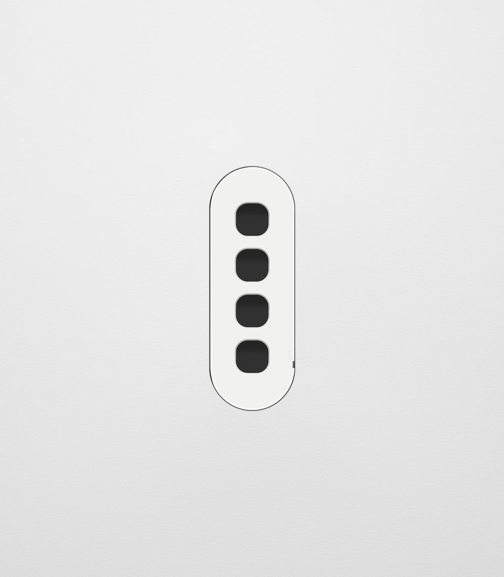 ZETR 4 Gang Switchgrid C Shape - WHITE - 13-4FC-W