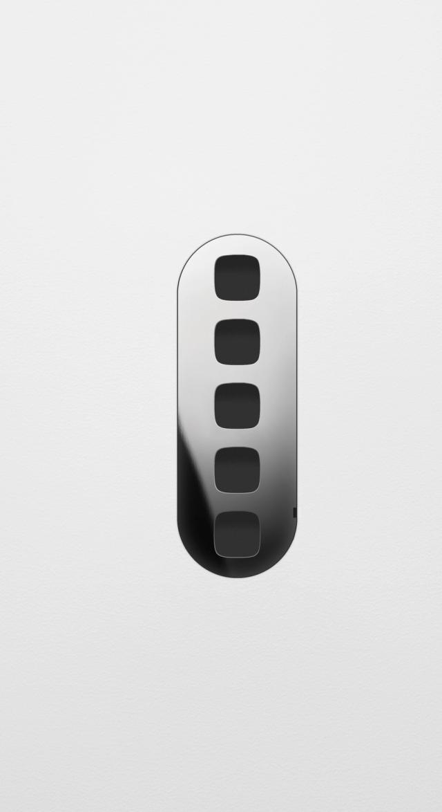 ZETR 5 Gang Faceplate H Shape Mirror Steel - 13-5FH-MS6