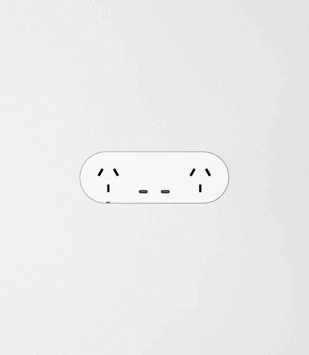 ZETR Double Outlet USBC - WHITE - 13-O-USBC-W