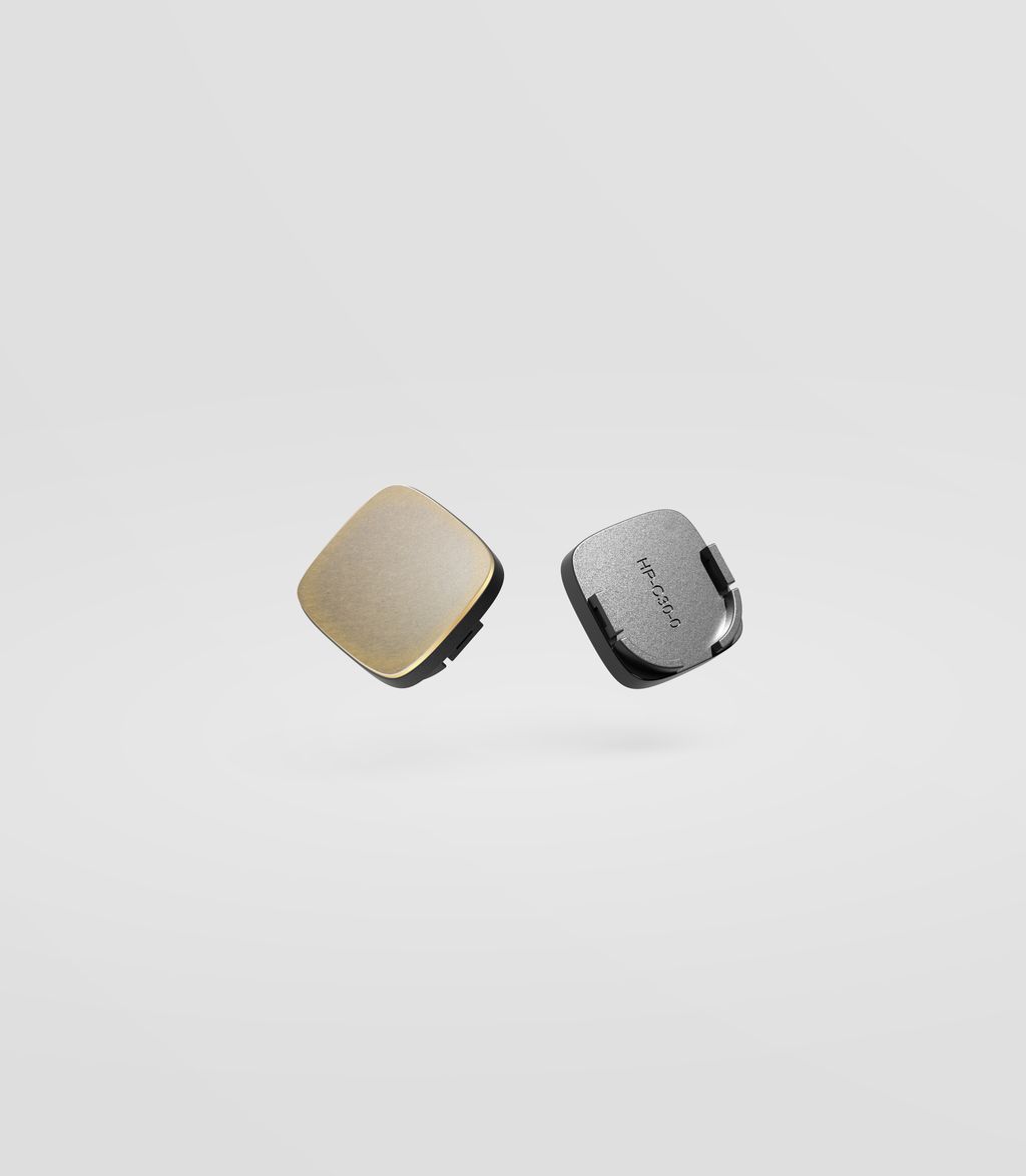ZETR Closed H Shape Button Cover with C30 Fitting Aged Brass - ZB-HP-C30-1-AB1