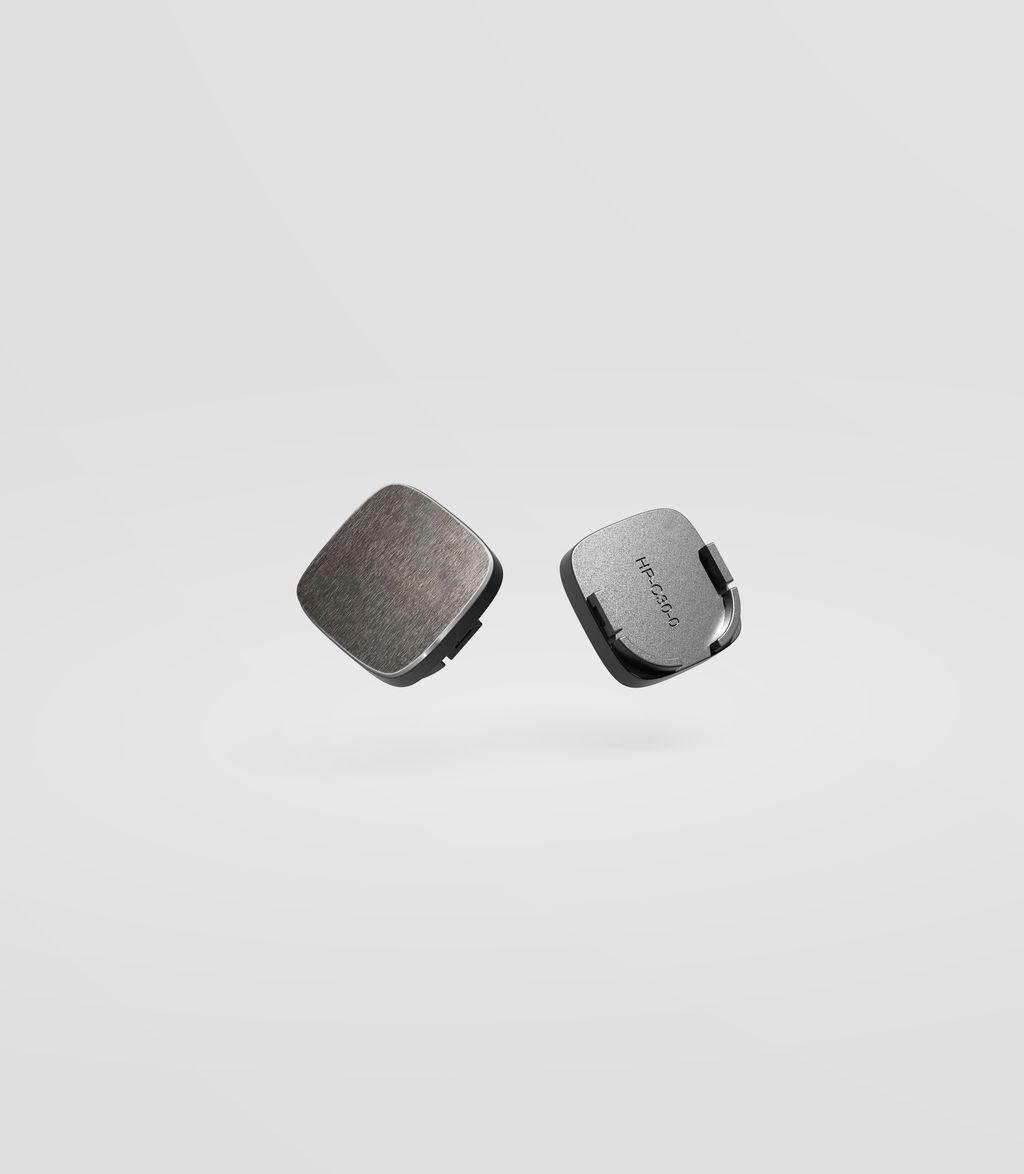ZETR Closed H Shape Button Cover with C30 Fitting Black Steel - ZB-HP-C30-1-BS7
