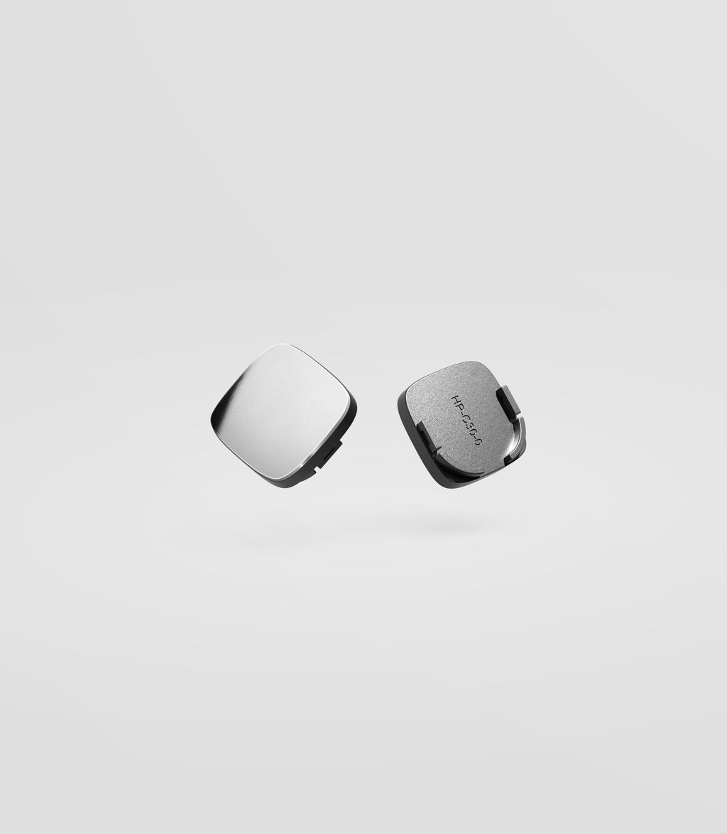 ZETR Closed H Shape Button Cover with C30 Fitting Mirror Steel - ZB-HP-C30-1-MS6