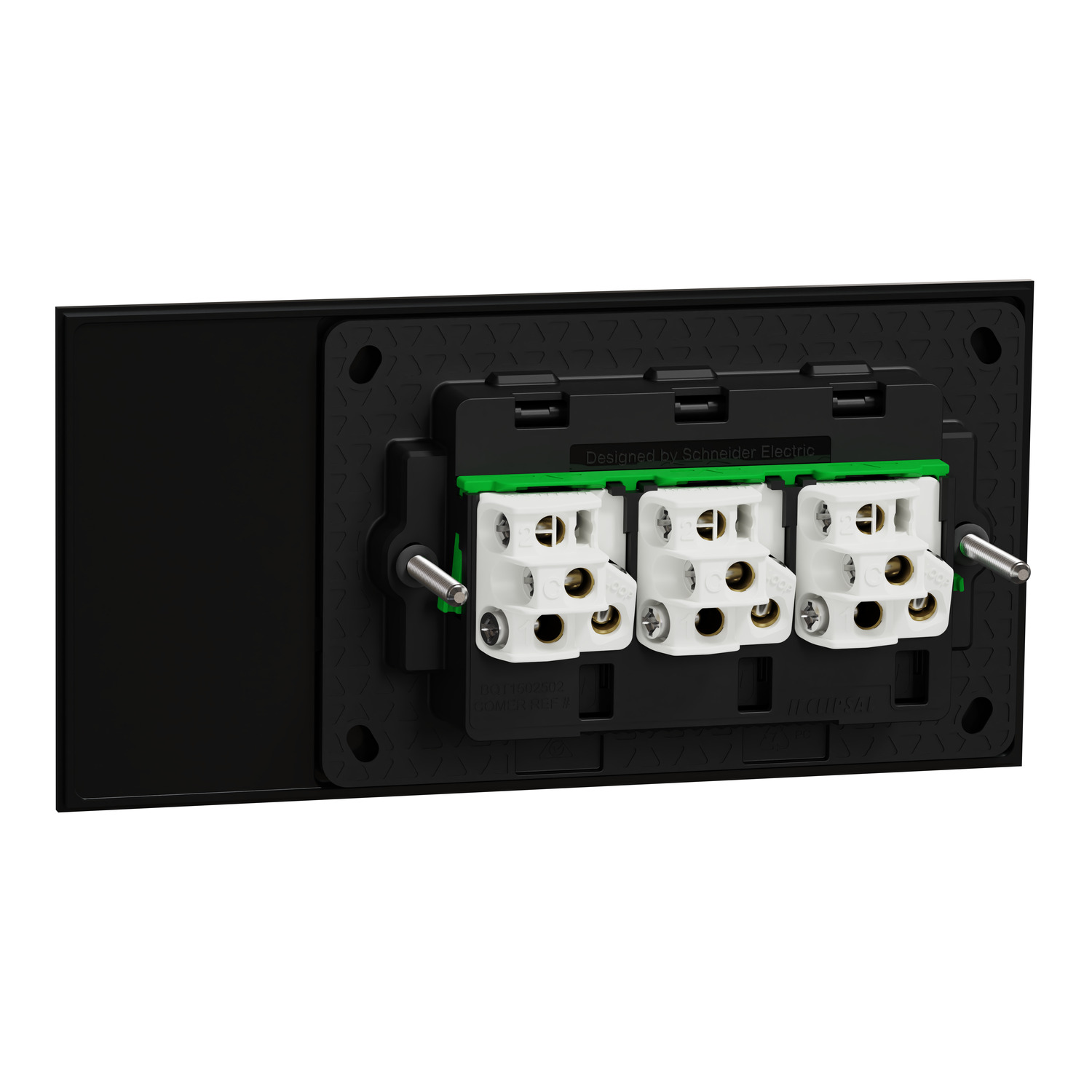 clipsal-solis-t-series-3-gang-horizontal-switch-20a16ax-ebony-aluminium-cli1043ta-ea