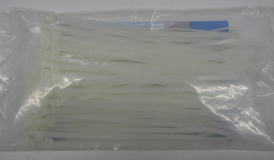 250mm x 4.8mm Nylon White Cable Ties 1000 Pack