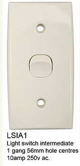 1 Gang Architrave Switch White Old Style - Connected Switchgear LSIA1