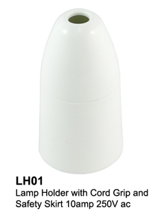 Connected Lamp Holder BC22 Bayonet White - LH01
