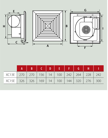 Nvf15 centrifugal ceiling fans 69l/sec - ducted