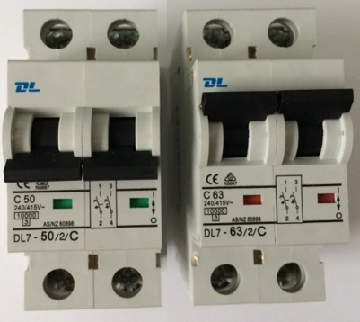 6KA RATED 2 Pole Circuit Breaker 63amp - 3 YEARS WARRANTY FROM DL