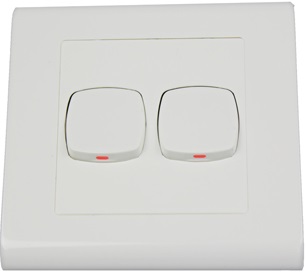 Two Gang Large Dolly Format Switch - S2LL WHITE