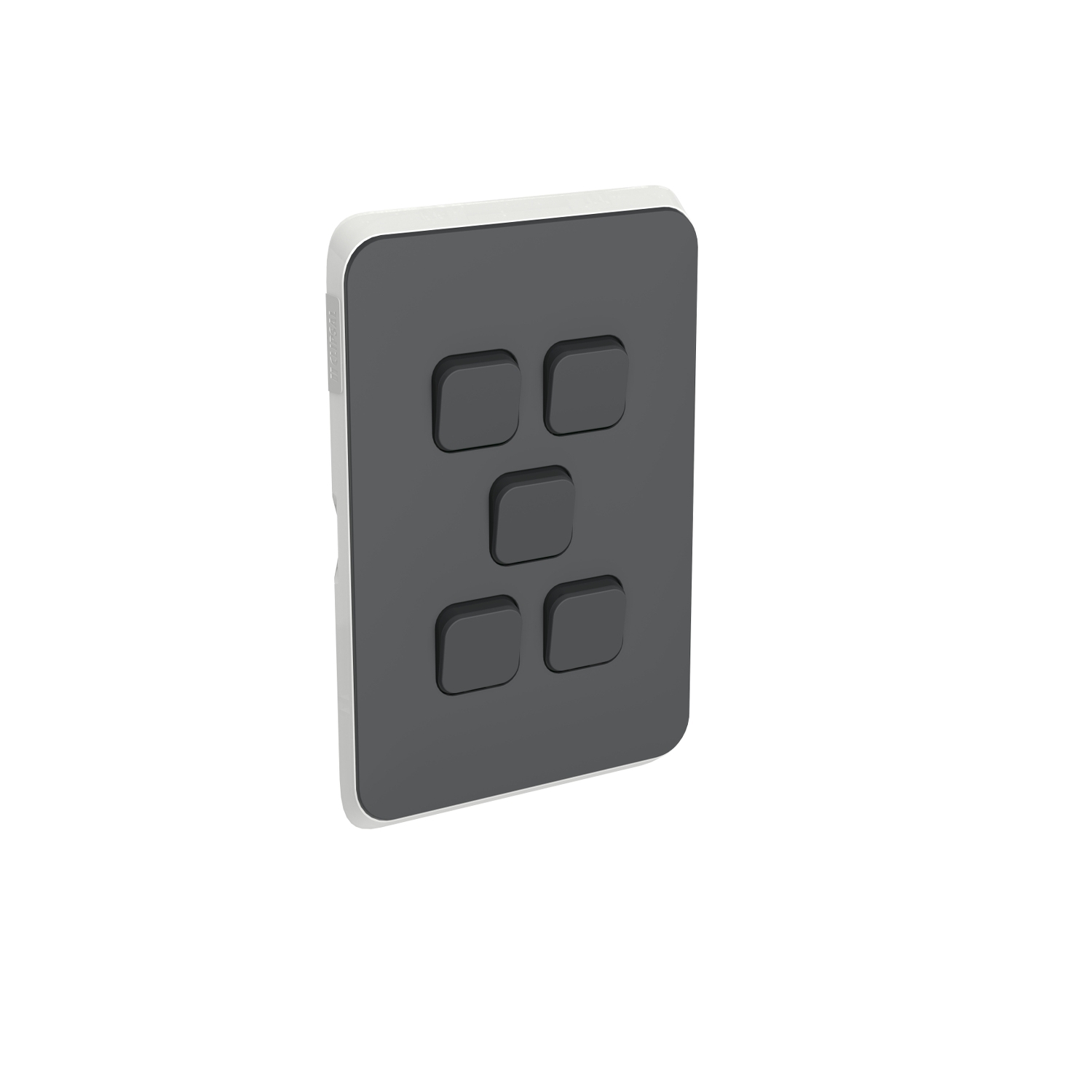 Clipsal Iconic 5 Gang Vertical/Horizontal SKIN Cover ONLY - Anthracite 3045C-AN
