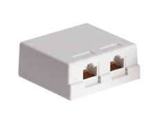 Dual Cat5e Skirting Outlet - Cabac 42S88AWHK