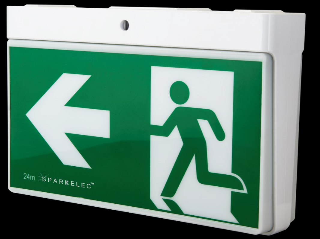 SPARKELEC Universal Wall & Ceiling Mount LED Exit Sign Gen2 LiFEPO4 Lithium Battery  - SP2001WH