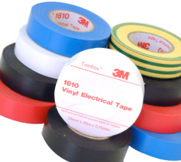 3M PVC Electrical Insulation Tape *GREEN/YELLOW COLOUR* - 1 PACK OF 10 QTY