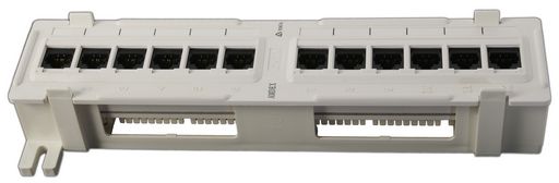 12-port-amdex-cat6-mini-patch-panel-including-mounting-bracket-da623
