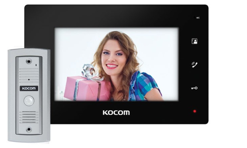 kocom-colour-video-intercom-kit-2-wire-in-black-kcv-d372-kcmc11-door-station