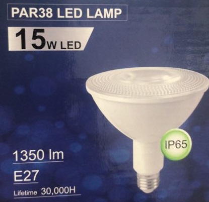 15w PAR 38 LED Lamp Daylight 5000K - PAR38-15W-DL