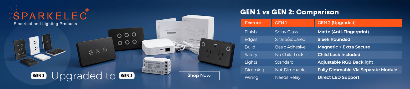 SPARKELEC Touch Zigbee Switches & Power Points